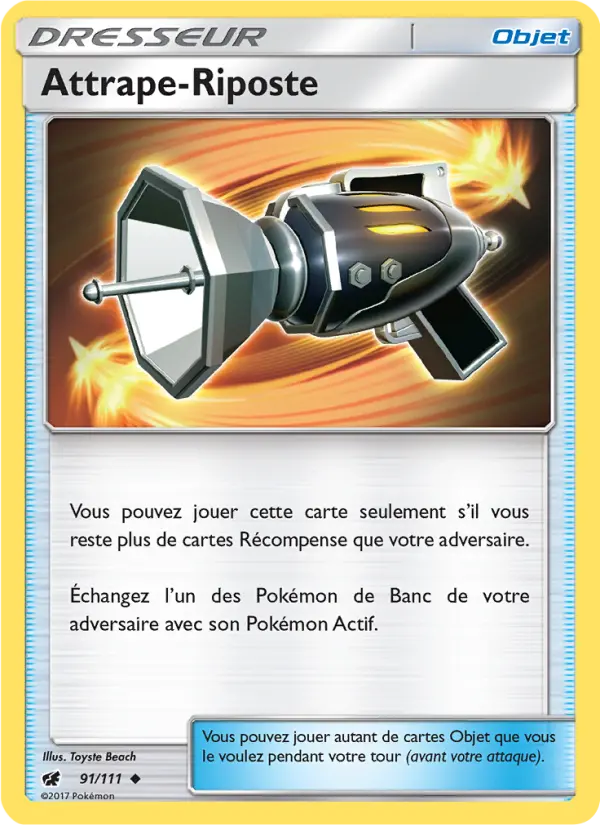Scan HD carte Pokémon Attrape-Riposte 91/111 — Invasion Carmin