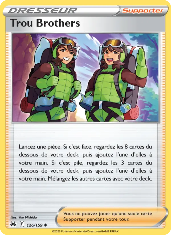 Scan HD carte Pokémon Trou Brothers 126/159 — Zénith Suprême