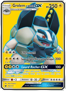 Carte Pokemon Grolem d’Alola GX 102/111 Invasion Carmin