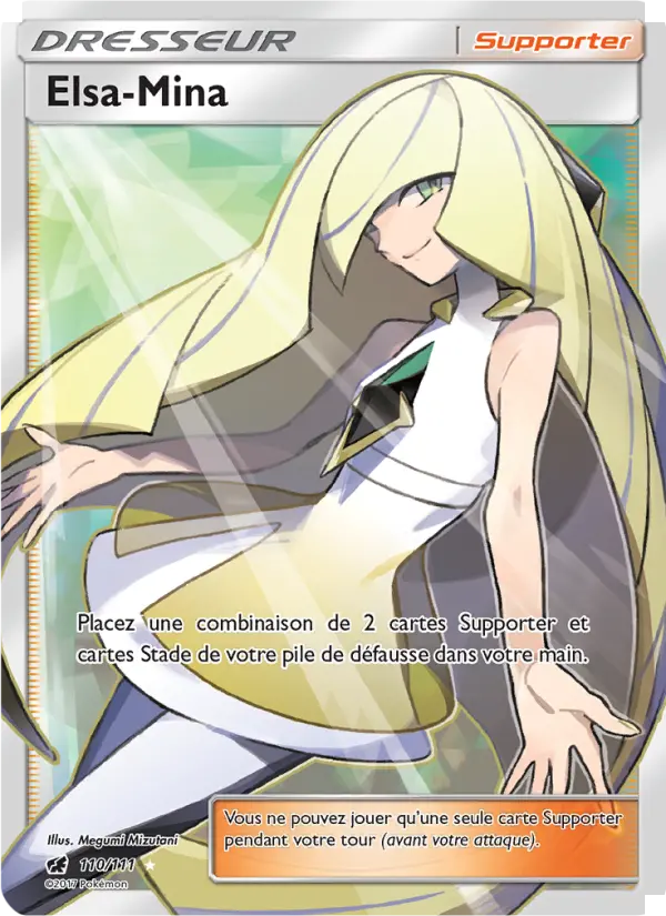 Scan HD carte Pokémon Elsa-Mina 110/111 — Invasion Carmin