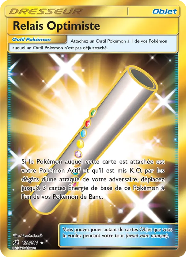 Scan HD carte Pokémon Relais Optimiste 121/111 — Invasion Carmin