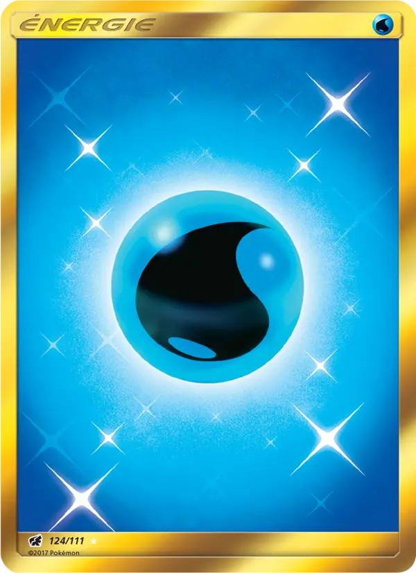 Scan HD carte Pokémon Énergie Eau 124/111 — Invasion Carmin