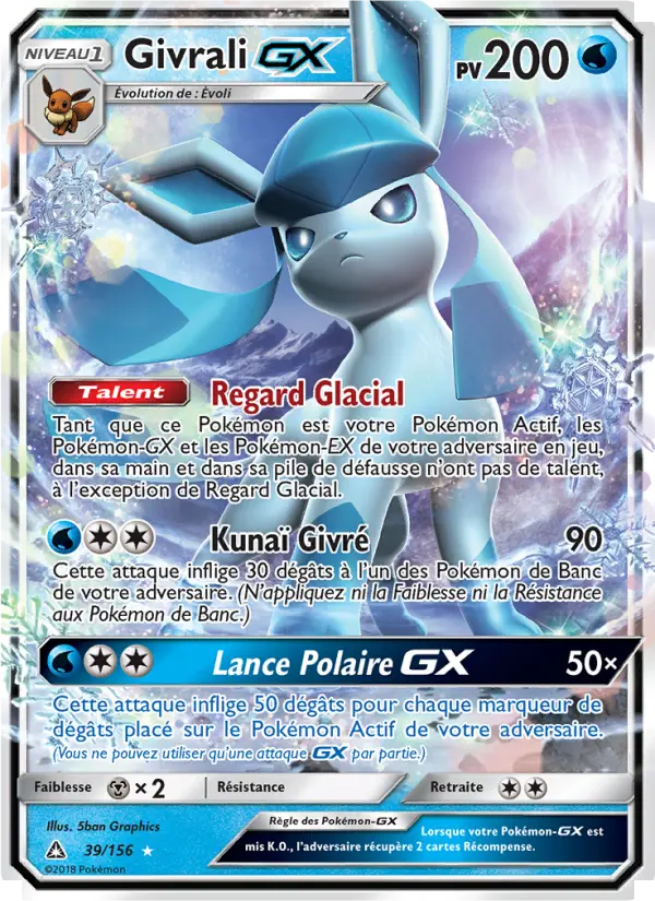 Scan HD carte Pokémon Givrali GX 39/156 — Ultra-Prisme