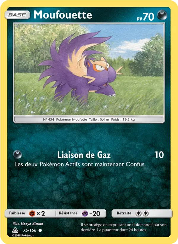 Scan HD carte Pokémon Moufouette 75/156 — Ultra-Prisme