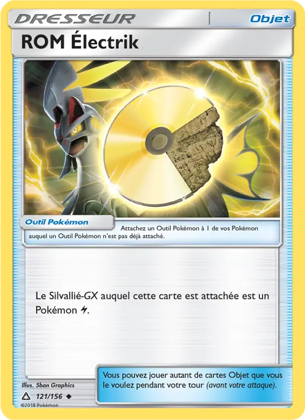 Scan HD carte Pokémon ROM Électrik 121/156 — Ultra-Prisme