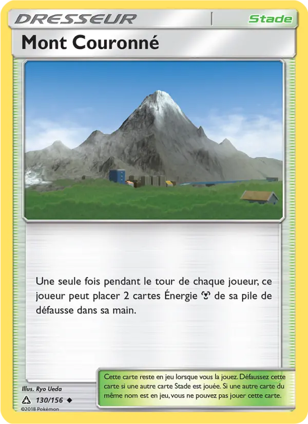 Scan HD carte Pokémon Mont Couronné 130/156 — Ultra-Prisme