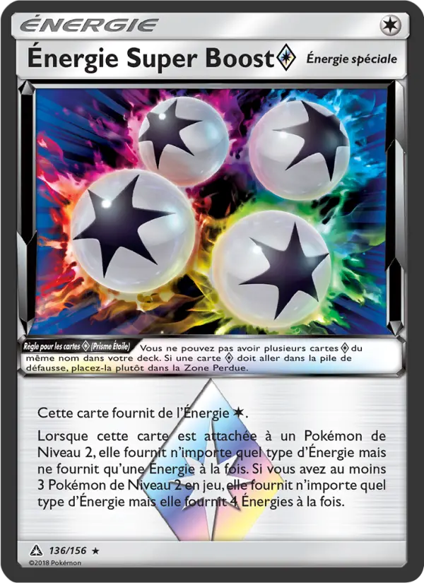 Scan HD carte Pokémon Énergie Super Boost ◇ 136/156 — Ultra-Prisme