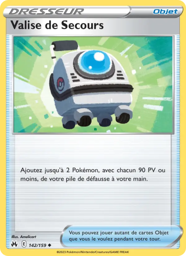 Scan HD carte Pokémon Valise de Secours 142/159 — Zénith Suprême