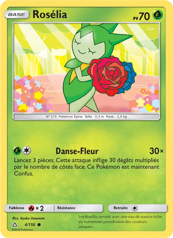 Scan HD carte Pokémon Rosélia 4/156 — Ultra-Prisme