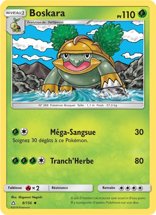 Scan HD carte Pokémon Boskara 8/156 — Ultra-Prisme