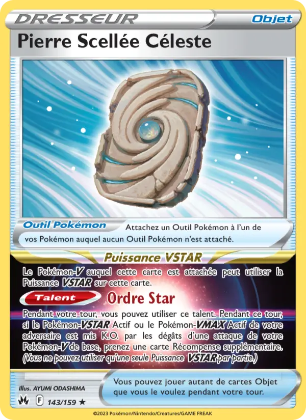 Scan HD carte Pokémon Pierre Scellée Céleste 143/159 — Zénith Suprême