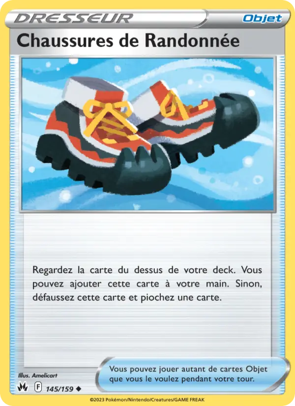 Scan HD carte Pokémon Chaussures de Randonnée 145/159 — Zénith Suprême