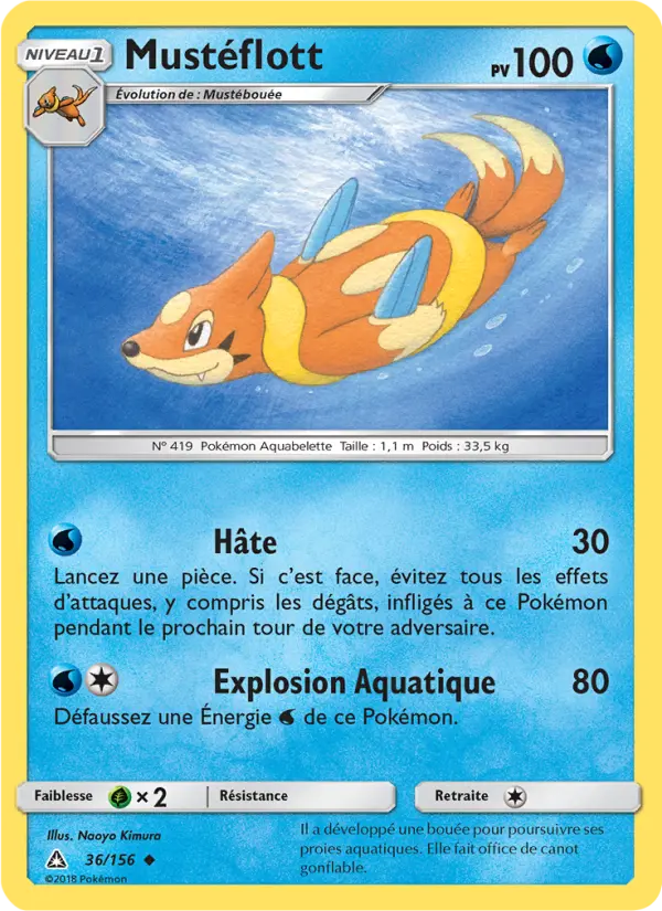 Scan HD carte Pokémon Mustéflott 36/156 — Ultra-Prisme