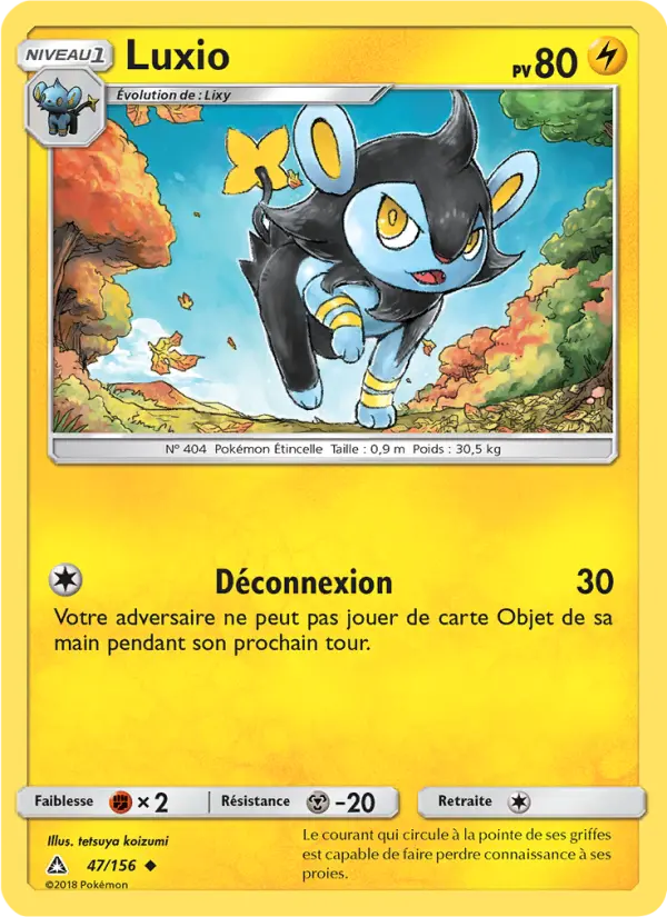 Scan HD carte Pokémon Luxio 47/156 — Ultra-Prisme