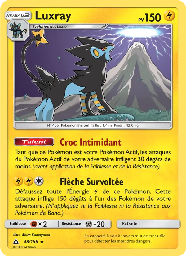 Scan HD carte Pokémon Luxray 48/156 — Ultra-Prisme