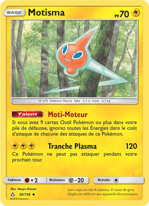 Scan HD carte Pokémon Motisma 50/156 — Ultra-Prisme