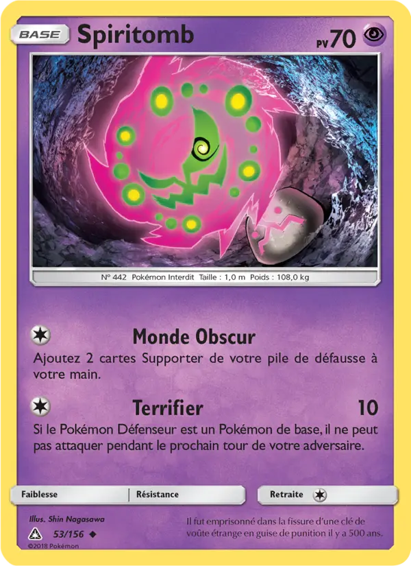 Scan HD carte Pokémon Spiritomb 53/156 — Ultra-Prisme