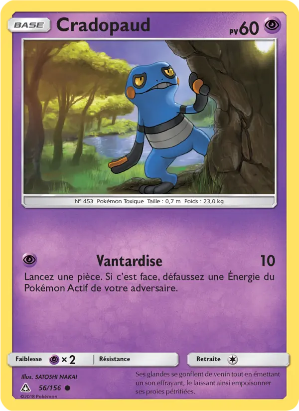 Scan HD carte Pokémon Cradopaud 56/156 — Ultra-Prisme