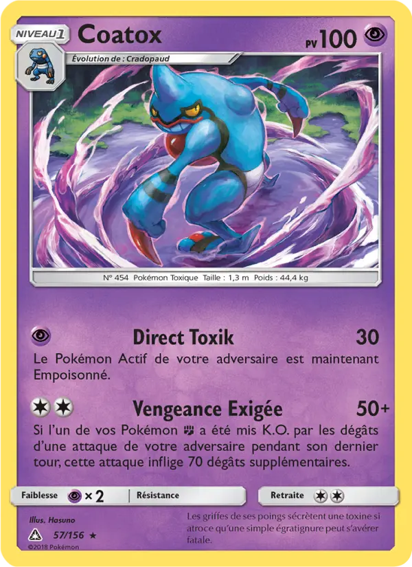 Scan HD carte Pokémon Coatox 57/156 — Ultra-Prisme