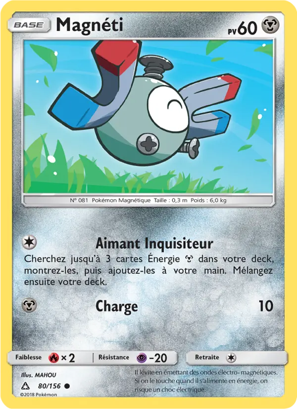 Scan HD carte Pokémon Magnéti 80/156 — Ultra-Prisme