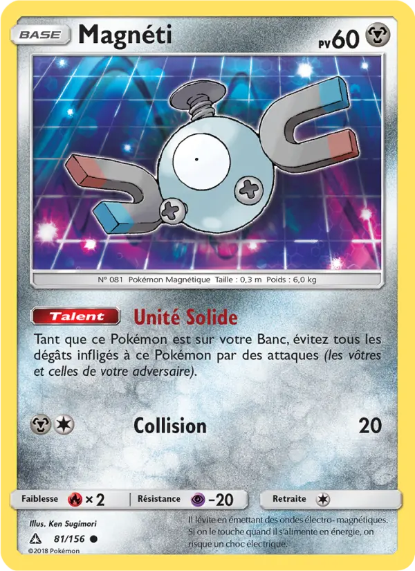 Scan HD carte Pokémon Magnéti 81/156 — Ultra-Prisme