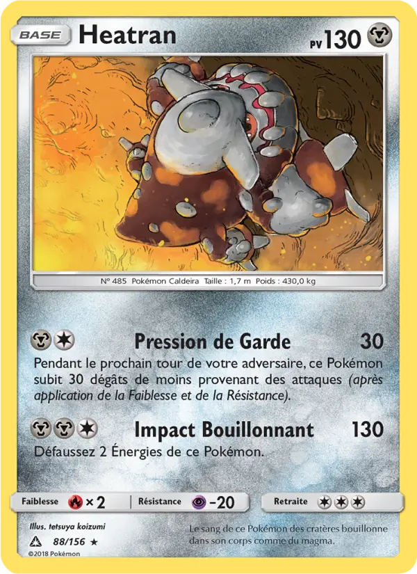 Scan HD carte Pokémon Heatran 88/156 — Ultra-Prisme