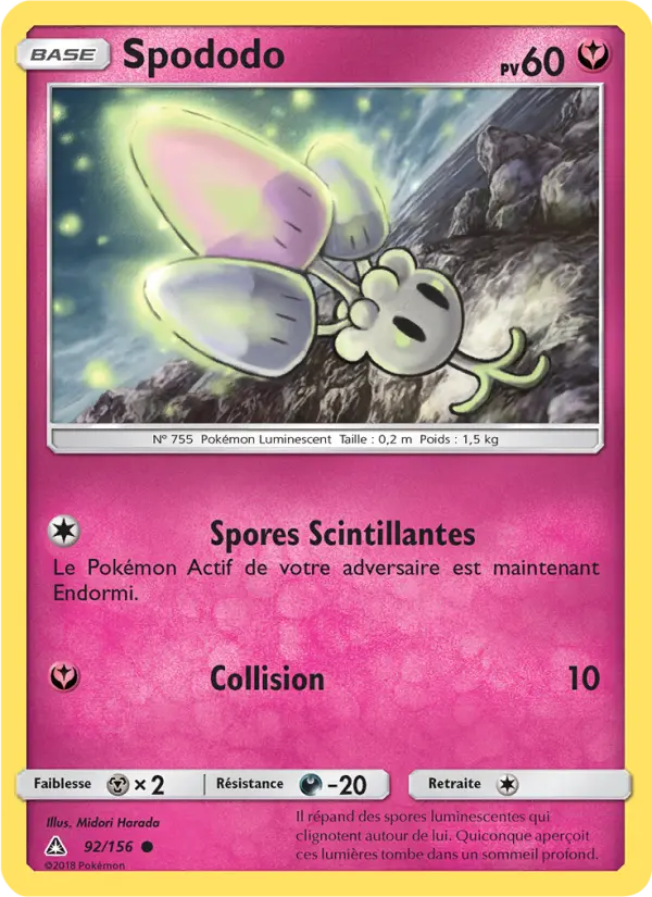 Scan HD carte Pokémon Spododo 92/156 — Ultra-Prisme