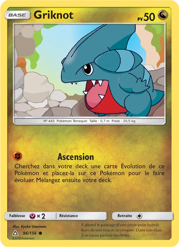 Scan HD carte Pokémon Griknot 96/156 — Ultra-Prisme