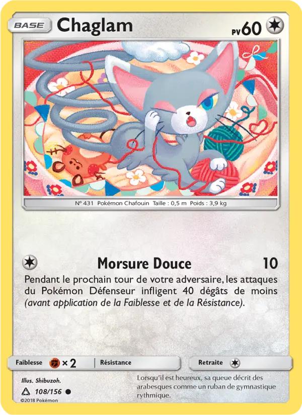 Scan HD carte Pokémon Chaglam 108/156 — Ultra-Prisme