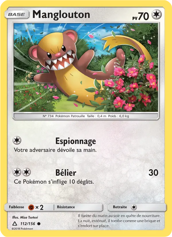 Scan HD carte Pokémon Manglouton 112/156 — Ultra-Prisme