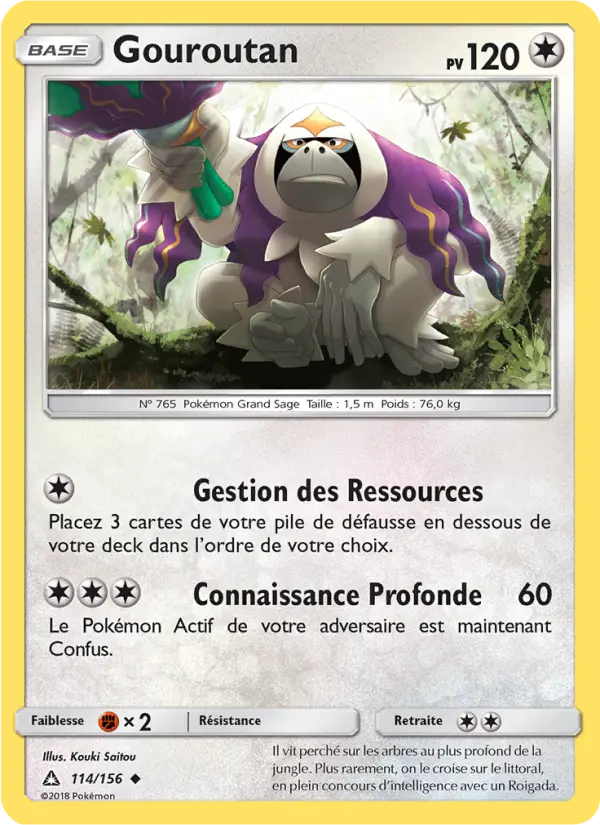 Scan HD carte Pokémon Gouroutan 114/156 — Ultra-Prisme