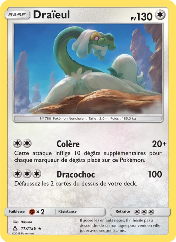 Scan HD carte Pokémon Draïeul 117/156 — Ultra-Prisme