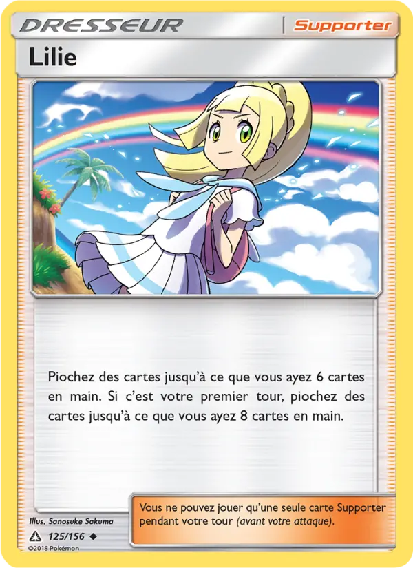 Scan HD carte Pokémon Lilie 125/156 — Ultra-Prisme