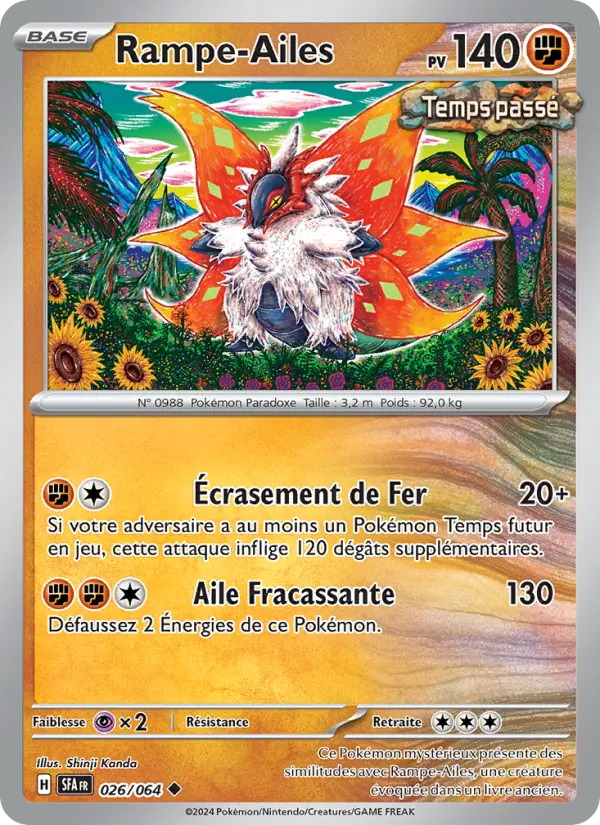 Scan HD carte Pokémon Rampe-Ailes 026/64 — Fable Nébuleuse