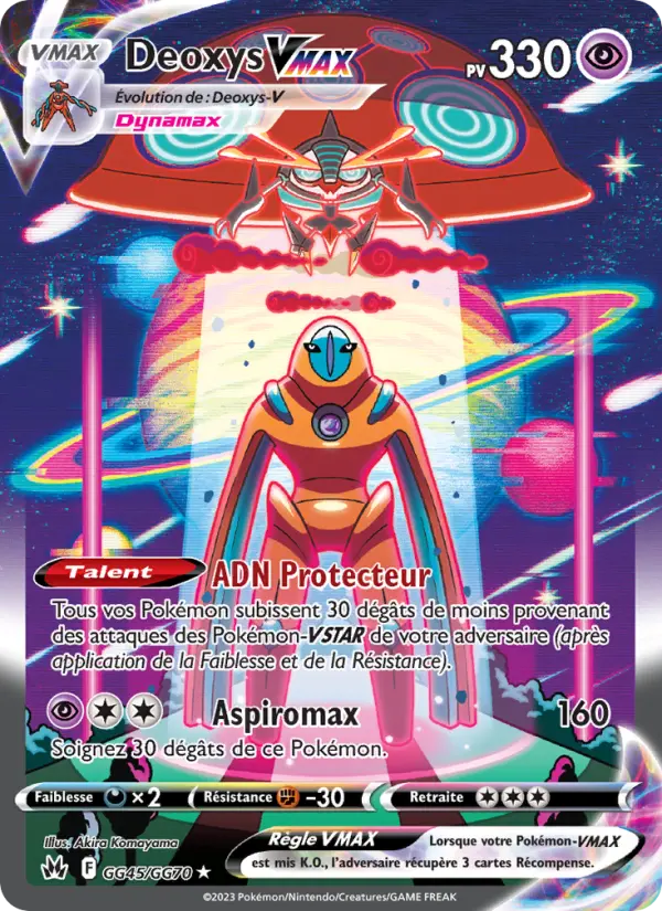Scan HD carte Pokémon Deoxys VMAX GG45/159 — Zénith Suprême