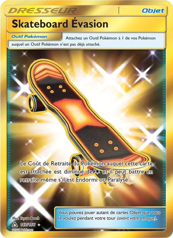 Scan HD carte Pokémon Skateboard Évasion 167/156 — Ultra-Prisme