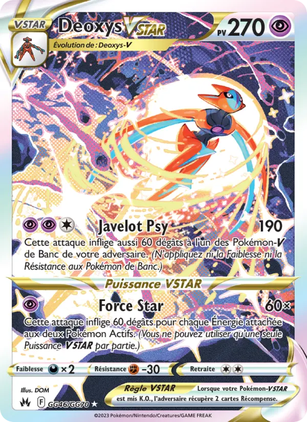 Scan HD carte Pokémon Deoxys VSTAR GG46/159 — Zénith Suprême