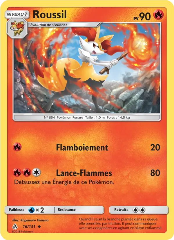 Scan HD carte Pokémon Roussil 16/131 — Lumière Interdite