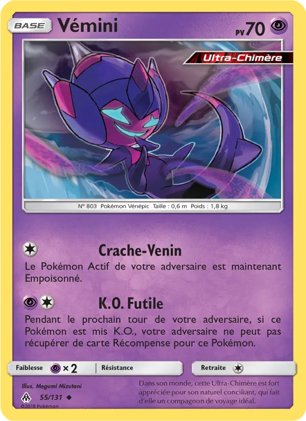 Scan HD carte Pokémon Vémini 55/131 — Lumière Interdite
