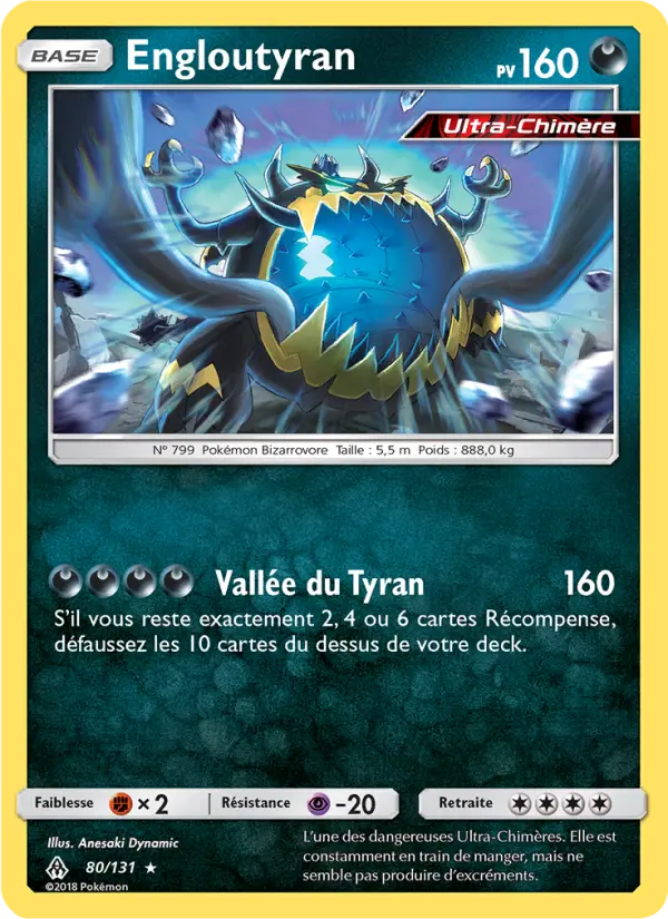 Scan HD carte Pokémon Engloutyran 80/131 — Lumière Interdite