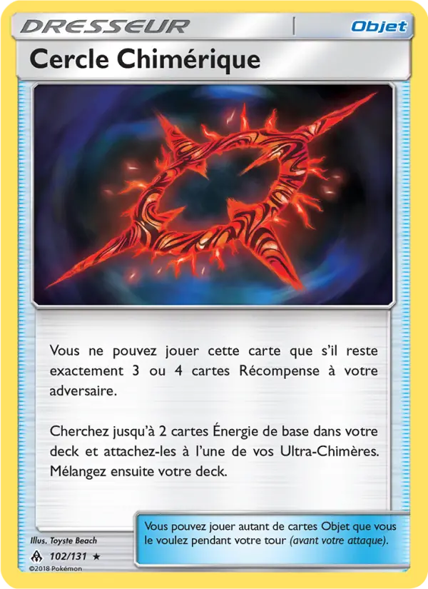 Scan HD carte Pokémon Cercle Chimérique 102/131 — Lumière Interdite