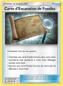 Carte Pokemon Carte d’Excavation de Fossiles 107/131 Lumière Interdite