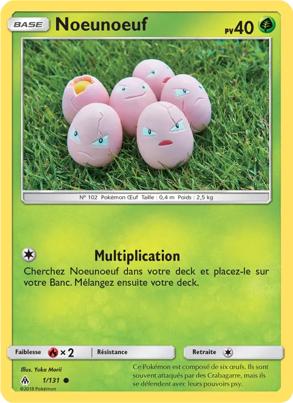 Scan HD carte Pokémon Noeunoeuf 1/131 — Lumière Interdite