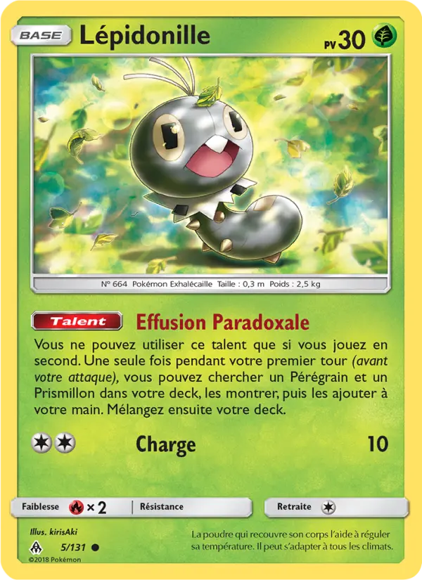Scan HD carte Pokémon Lépidonille 5/131 — Lumière Interdite