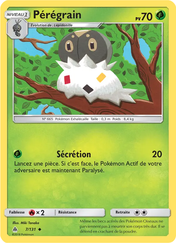 Scan HD carte Pokémon Pérégrain 7/131 — Lumière Interdite