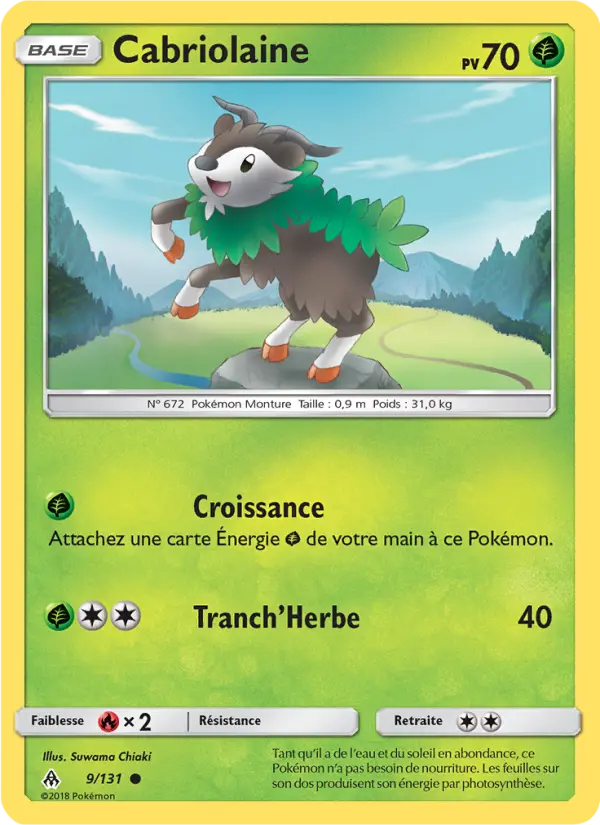 Scan HD carte Pokémon Cabriolaine 9/131 — Lumière Interdite