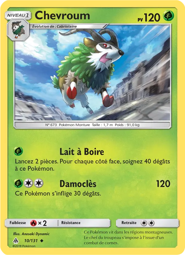 Scan HD carte Pokémon Chevroum 10/131 — Lumière Interdite