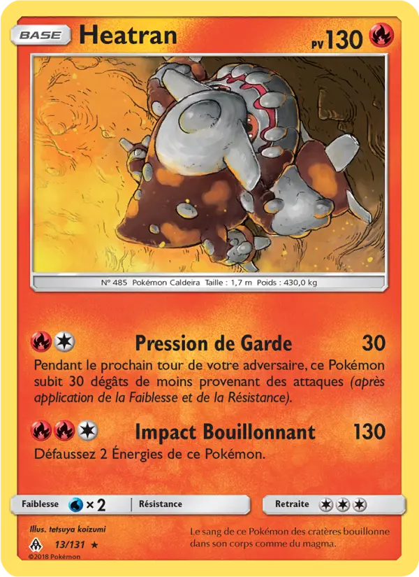 Scan HD carte Pokémon Heatran 13/131 — Lumière Interdite