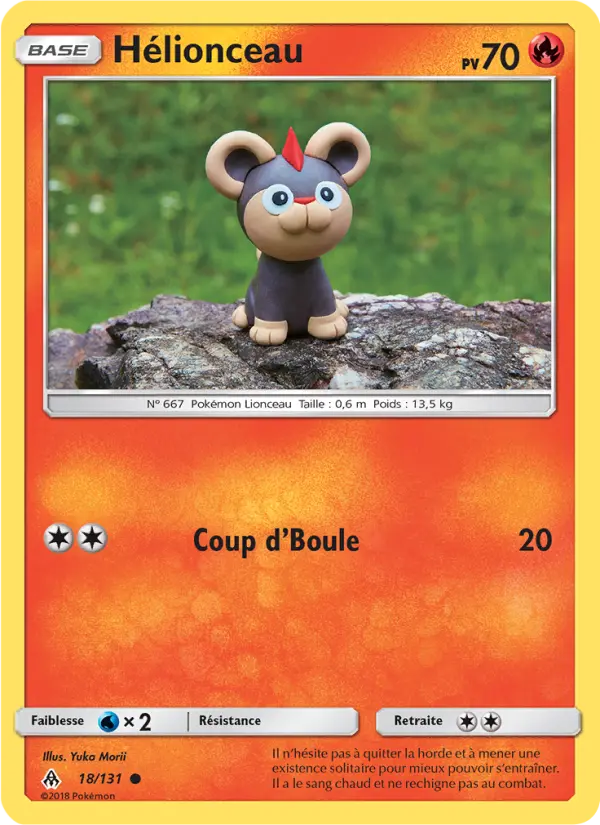 Scan HD carte Pokémon Hélionceau 18/131 — Lumière Interdite