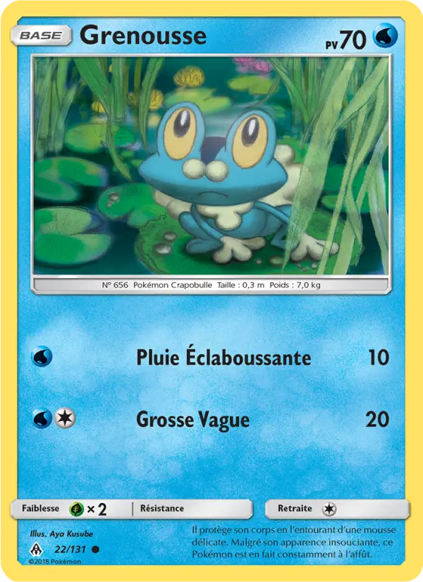 Scan HD carte Pokémon Grenousse 22/131 — Lumière Interdite